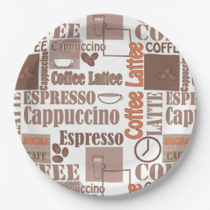 Favourite coffee paper plate