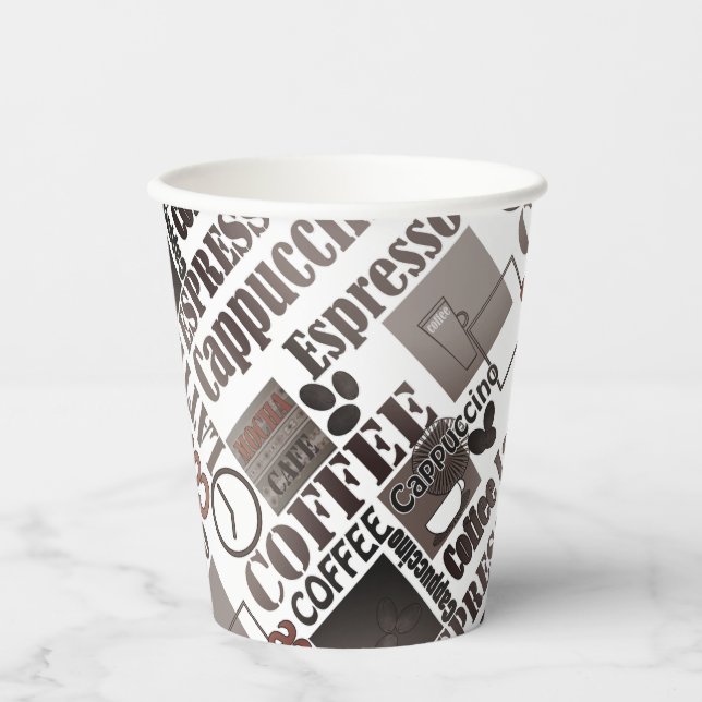 Favourite coffee throw pillow paper cups (Front)