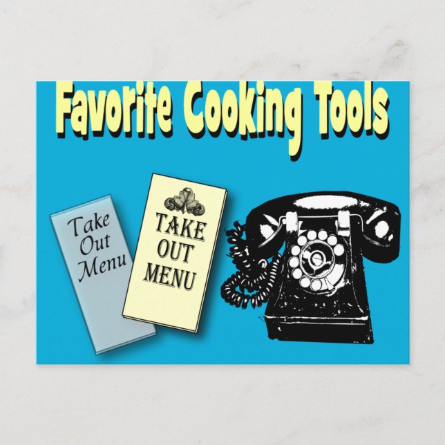 favourite cooking tools postcard (Front)