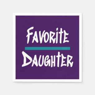 Favourite Daughter Cute Fun Novelty Napkin