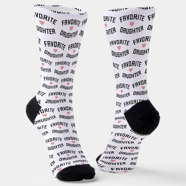 Favourite Daughter Family Reunion Funny Gift Socks (Angled)