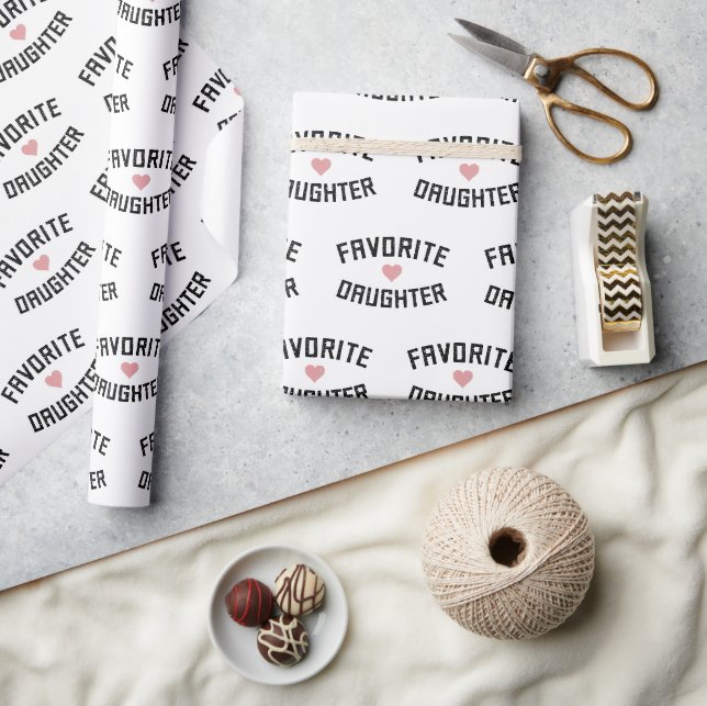 Favourite Daughter Family Reunion Funny Gifts Wrapping Paper (Crafts)