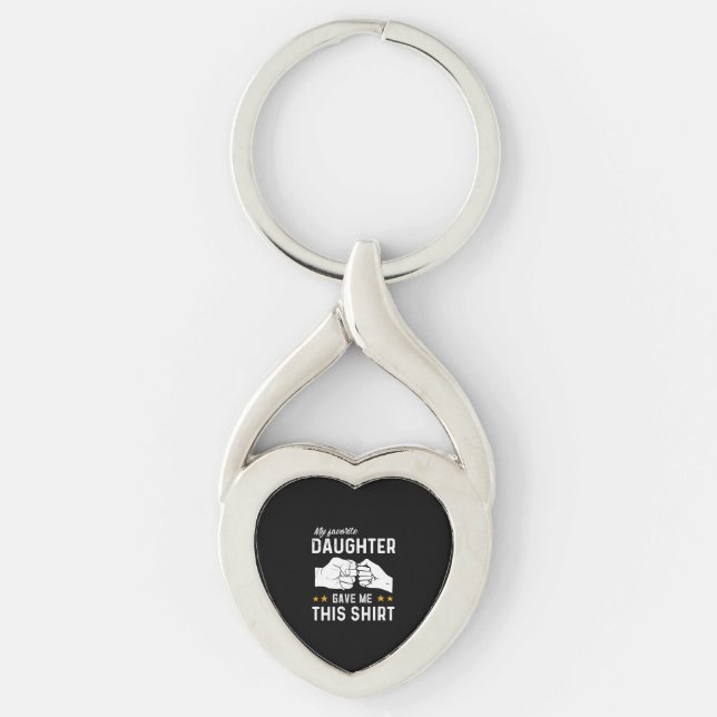 Favourite Daughter Fathers Day Keychain (Front)