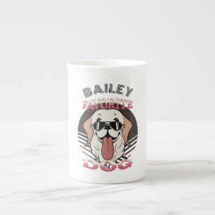 Favourite dog, funny cute dog mom/dad Personalize Bone China Mug