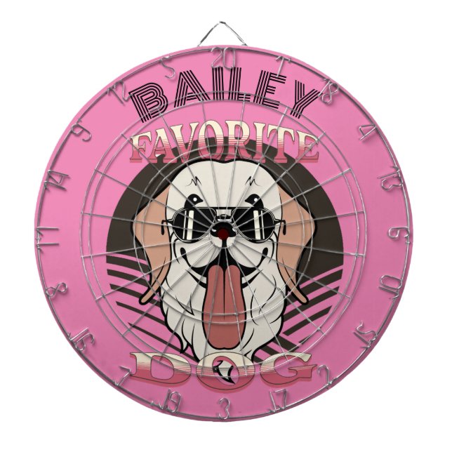 Favourite dog, funny cute dog mom/dad Personalize  Dartboard (Front)