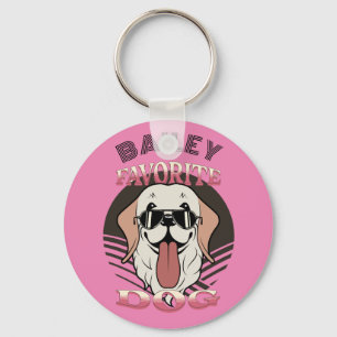 Favourite dog, funny cute dog mom/dad Personalize Keychain