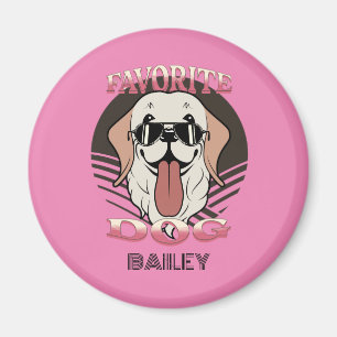 Favourite dog, funny cute dog mom/dad Personalize  Magnet
