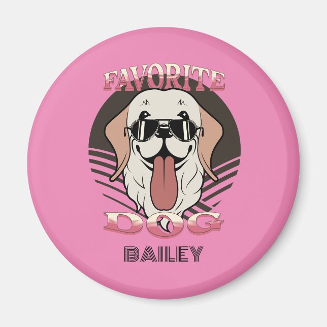 Favourite dog, funny cute dog mom/dad Personalize  Magnet (Front)
