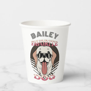 Favourite dog, funny cute dog mom/dad Personalize Paper Cups