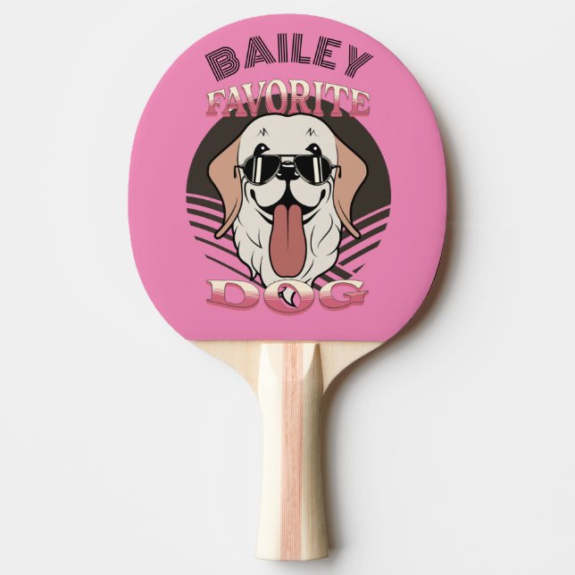 Favourite dog, funny cute dog mom/dad Personalize  Ping Pong Paddle (Front)