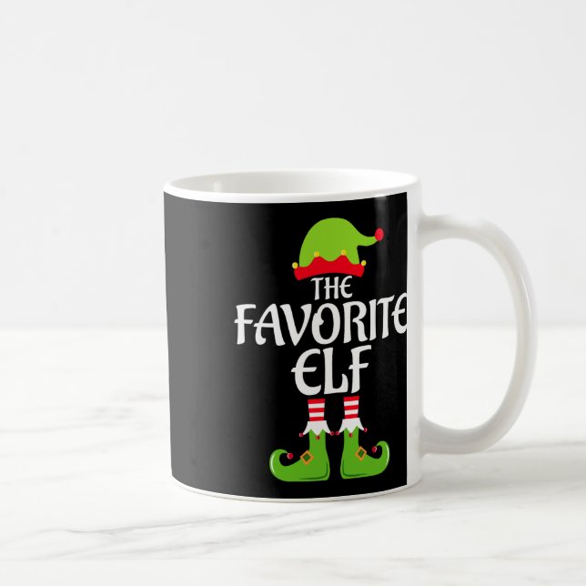 Favourite Elf Matching Family Group Christmas Part Coffee Mug (Right)