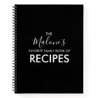 Favourite Family Book of Recipes | Modern Black 