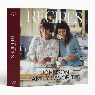 Favourite Family Recipes 2 Photo Magazine Cover 3  Binder
