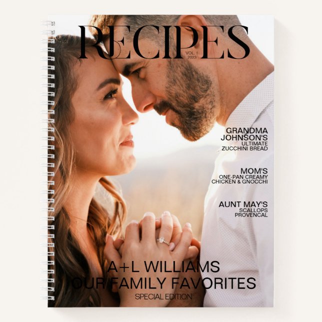 Favourite Family Recipes 2 Photo Magazine Cover No Notebook (Front)