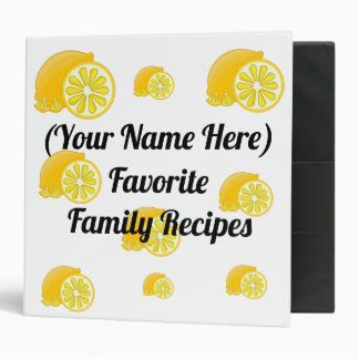 Favourite Family Recipes (Personalized)Lemon Recip Binder