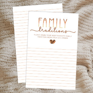 Favourite Family Tradition Baby Shower Sheets