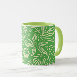 Favourite Floral Pattern in Green Mug