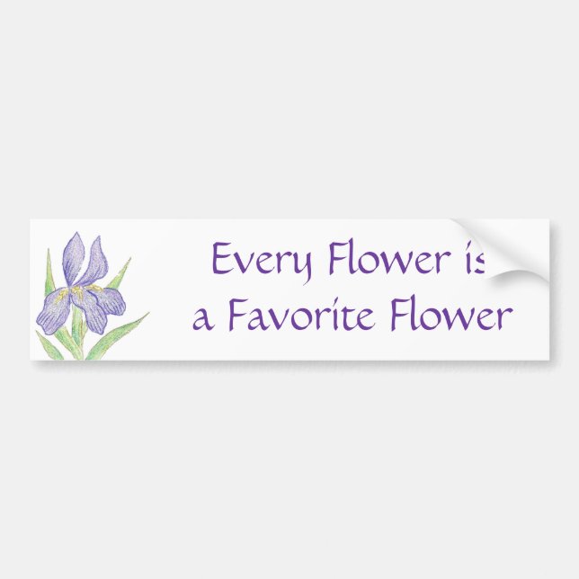 Favourite Flower Bumper Sticker (Front)