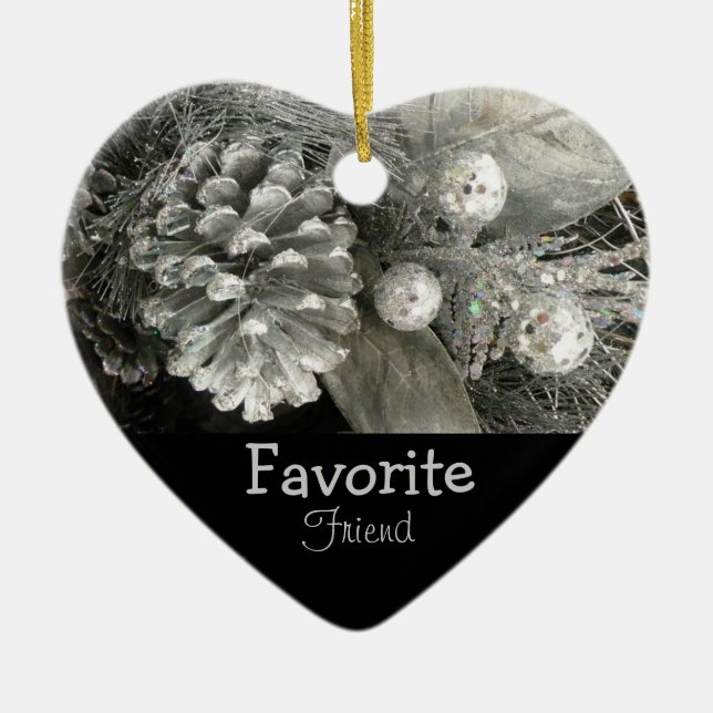 Favourite Friend Christmas Tree Ornament (Front)