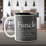 Favourite Funcle Uncle Modern Definition Grey Two-Tone Coffee Mug<br><div class="desc">Personalize for your special,  favourite Funcle or uncle to create a fun,  unique gift. It's a perfect way to show him daily how amazing he is. Designed by Thisisnotme©</div>
