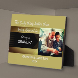 Favourite Gift! Retired Grandpa Photo Plaque