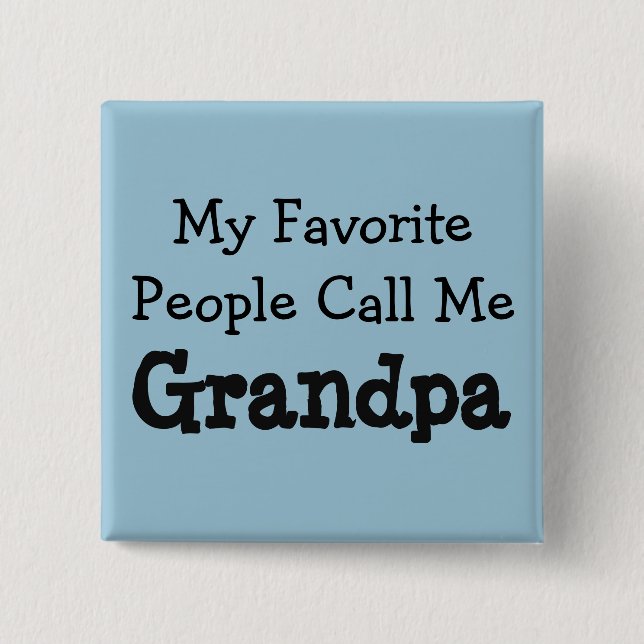 Favourite Grandpa 2 Inch Square Button (Front)