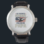 Favourite Gymnast Calls Me Papa Patriotic Vintage  Watch<br><div class="desc">Favourite Gymnast Calls Me Papa Patriotic Vintage Shirt_1</div>
