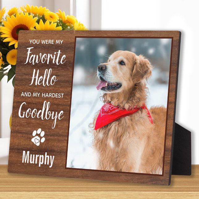 Favourite Hello Custom Pet Loss Pet Memorial Photo Plaque (Creator Uploaded)
