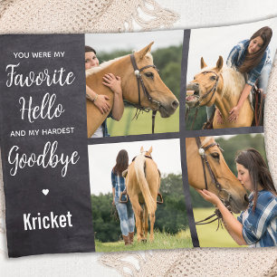 Favourite Hello Hardest Goodbye 4 Photo Memorial Fleece Blanket