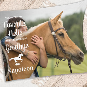 Favourite Hello Hardest Goodbye Pet Horse Memorial Fleece Blanket