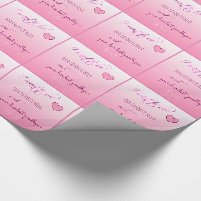 "Favourite Hello" Valentine Wrapping Paper (Corner)