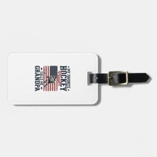 Favourite Hockey Player Calls Me Grandpa Vintage S Luggage Tag