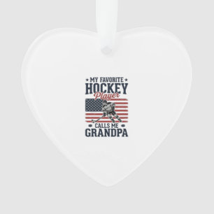 Favourite Hockey Player Calls Me Grandpa Vintage S Ornament