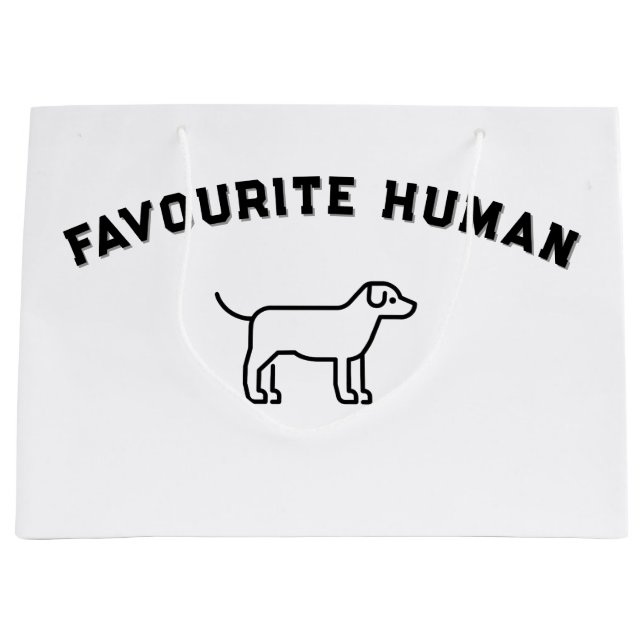 Favourite Human Large Gift Bag (Front)