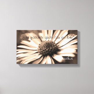 Favourite Inspirational Quote- Flower Background Canvas Print