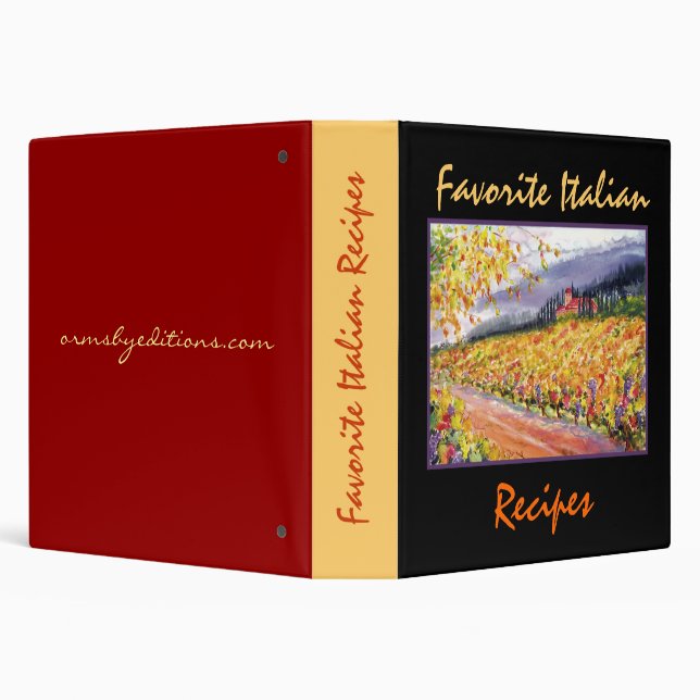 Favourite Italian Recipes - Binder (Background)