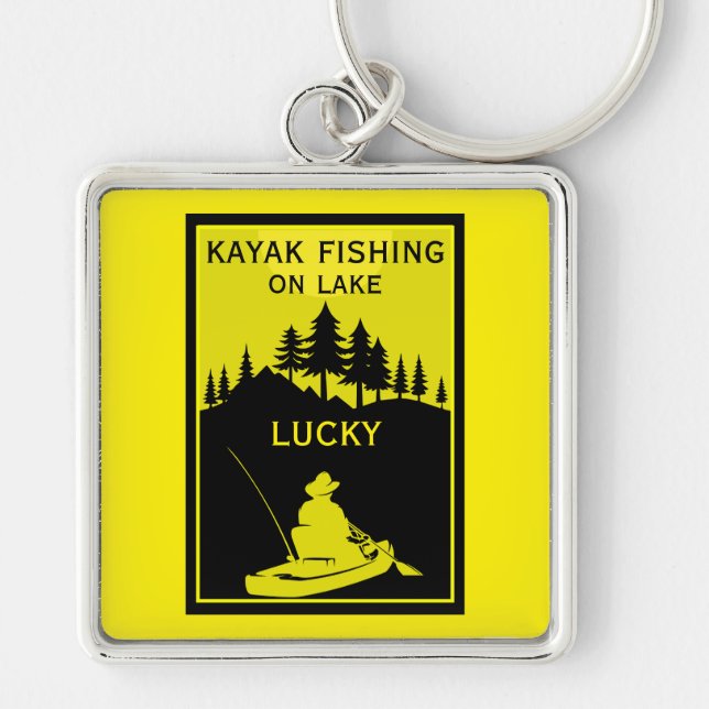  Favourite Kayak Lake And River Fishing Keychain (Front)