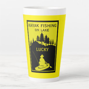  Favourite Kayak Lake And River Fishing Latte Mug