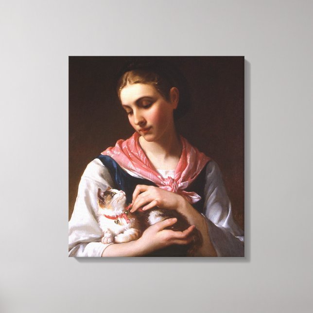 Favourite Kitten (Cute Kitty) Canvas Print (Front)