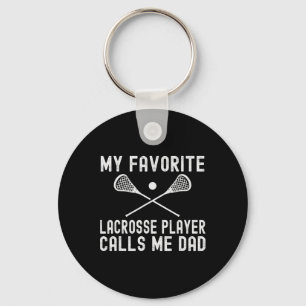 Favourite Lacrosse Player Calls Me Dad Fathers Day Keychain