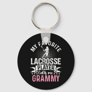Favourite Lacrosse Player Calls Me Grammy Funny Keychain