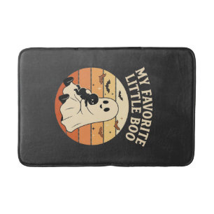 Favourite Little Boo Halloween Ghost Baby Retro Su Bath Mat