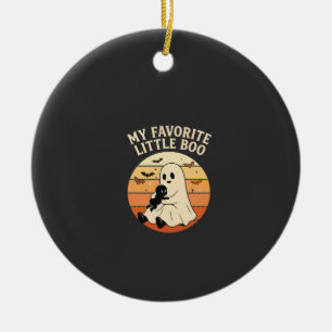 Favourite Little Boo Halloween Ghost Baby Retro Su Ceramic Ornament