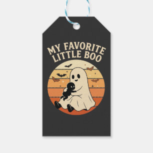 Favourite Little Boo Halloween Ghost Baby Retro Su Gift Tags