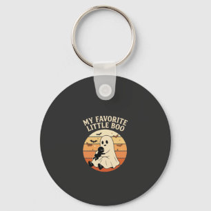Favourite Little Boo Halloween Ghost Baby Retro Su Keychain