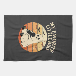 Favourite Little Boo Halloween Ghost Baby Retro Su Kitchen Towel