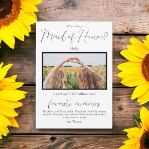 Favourite Memories Maid of Honour Proposal Photo Invitation