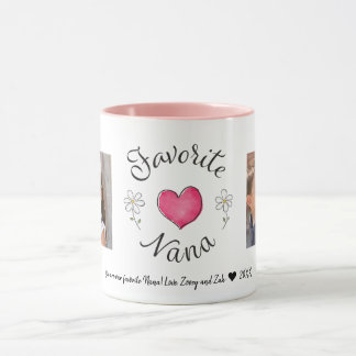 Favourite Nana 2 Photo Custom Mug