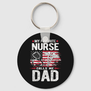 Favourite Nurse Calls Me Dad Fathers Day Keychain