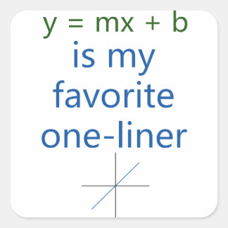 favourite one liner square sticker